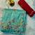 Sky blue Gold crush multi thread sequins work saree