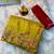 Yellow Gold crush multi thread sequins work saree