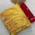 Yellow Gold crush multi thread sequins work saree