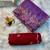 Purple Gold crush multi thread sequins work saree