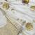 white Georgette sequin Golden zari embroidered saree
