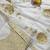 white Georgette sequin Golden zari embroidered saree