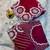 red thread and sequins embroidered saree