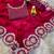 red thread and sequins embroidered saree