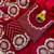 red thread and sequins embroidered saree