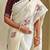 Cream Kota Doriya Self Weaving Pattern Saree  
