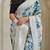 Blue Organza All Over Digital Print Saree
