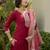 Women's Gorgeous Roman Embroidery Straight Kurta with Pant And Dupatta Set