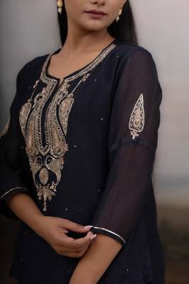 Black meena top and palazzo 2