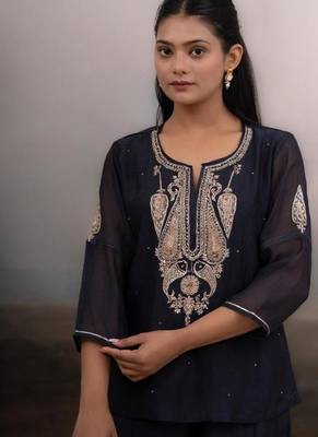 Black meena top and palazzo 3