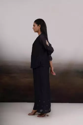Black meena top and palazzo