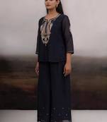 Black meena top and palazzo