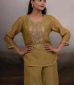 Mehendi green top and palazzo