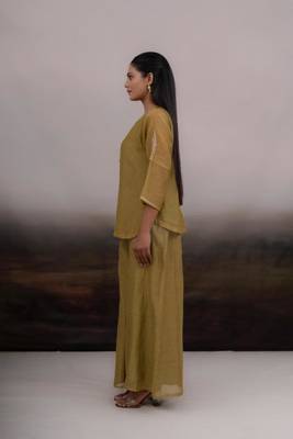 Mehendi green top and palazzo 5