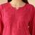 Chickenkari embroidered thread work cotton straight short kurta