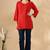 Chickenkari embroidered thread work cotton straight short kurta