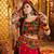 BLACK RED THREAD EMBROIDERED MIRROR WORK STITCHED lehenga choli