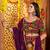 GREEN PURPLE THREAD EMBROIDERED MIRROR WORK STITCHED Lehenga choli