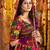 GREEN PURPLE THREAD EMBROIDERED MIRROR WORK STITCHED Lehenga choli