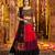 BLACK RED THREAD EMBROIDERED MIRROR WORK STITCHED lehenga choli