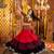 BLACK RED THREAD EMBROIDERED MIRROR WORK STITCHED lehenga choli