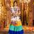 MULTICOLOR THREAD EMBROIDERED MIRROR WORK STITCHED lehenga choli