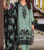 Sky blue embroidered georgette semi-stitched pakistani salwar suit