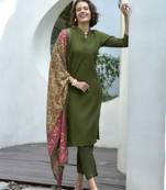 Women's Gorgeous Vatican Straight Kurta with Pant And Dupatta Set