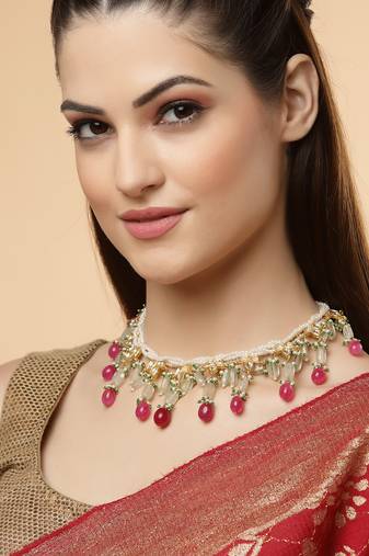 Orchid haar necklace