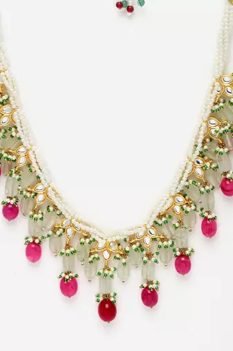 Orchid haar necklace