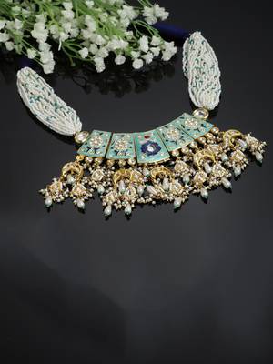 Indigo infusion haar necklace 2