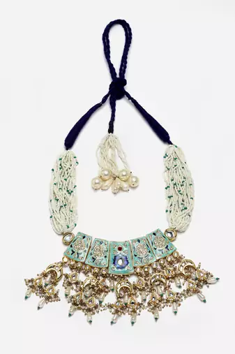 Indigo infusion haar necklace