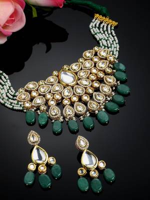 Cucumber necklace with earring jewellery set 2