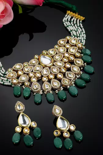 Cucumber necklace with earring jewellery set