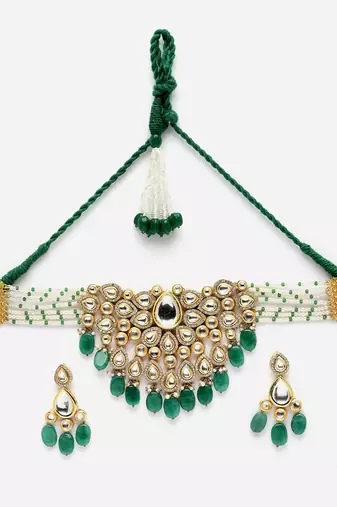 Cucumber necklace with earring jewellery set