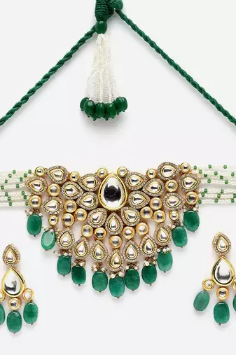 Cucumber necklace with earring jewellery set