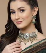 Blue enchantment necklace with earring jewellery set