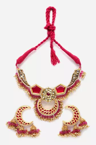 Dew necklace with earring jewellery set