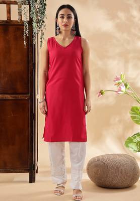 Floral embroidered chikankari straight kurta 3