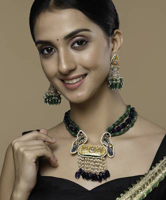 Saanjh ki necklace with earring jewellery set 1