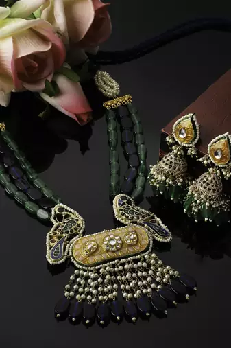 Saanjh ki necklace with earring jewellery set