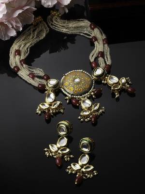 Stormy sparkle  necklace with earring jewellery set 3