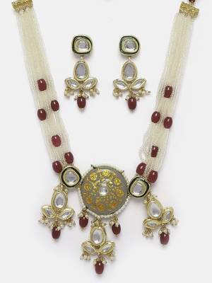 Stormy sparkle  necklace with earring jewellery set 4
