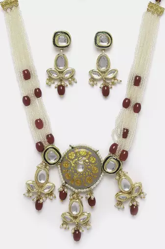 Stormy sparkle  necklace with earring jewellery set