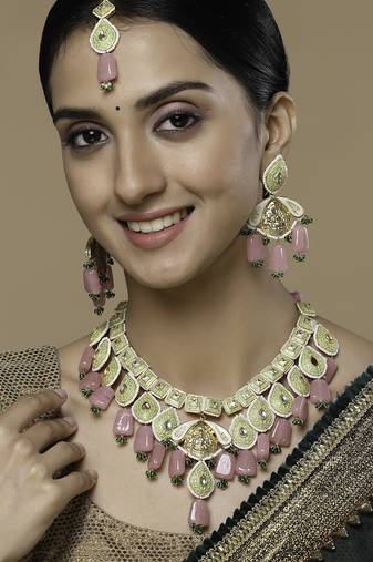 Basil necklace with earring jewellery set