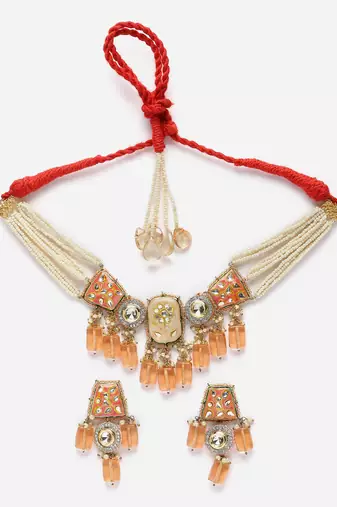 Sunset necklace with earring jewellery set