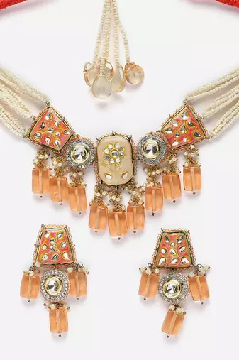 Sunset necklace with earring jewellery set