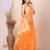 Orange & White jamdani saree