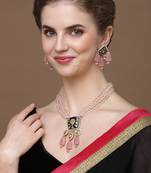 Gul-e-nigar necklace with earring jewellery set