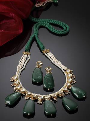 Seagreen necklace with earring jewellery set 2